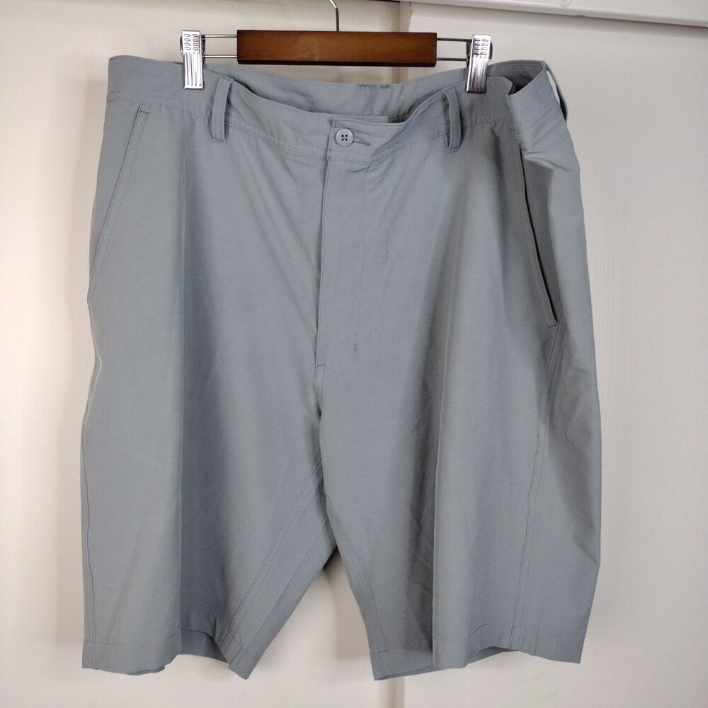 Footjoy Golf Shorts Mens 38 Gray Flat Front Lightweight Stretch 10"